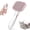 Pink-White, variant on Euqvunn Self Cleaning Slicker Brush for Cats&Dogs, Skin Friendly Deshedding Grooming Brush, Removes Loose Fur & Tangles, Deshedding and Hair Removal for Long and Short Haired Pets, Blue-Black