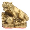 thumbnail image 1 of Tiger FigurineBrass Tiger Statue Sturdy Chinese New Year Tiger Lucky Tiger Statue Professionally Tested, 1 of 8