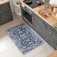 thumbnail image 2 of Vintage Distressed Floral Welcome Front Door Mat, Retro Blue White Flower Decorative Doormat Non-Slip Floor Entryway Rug, Low Profile Indoor Outdoor Home Kitchen Decoration 17x29 Inches, 2 of 6