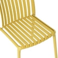 thumbnail image 4 of WestinTrends Playa Outdoor Stackable Polypropylene Plastic Dining Side Chairs (Set of 2), Yellow, 4 of 13