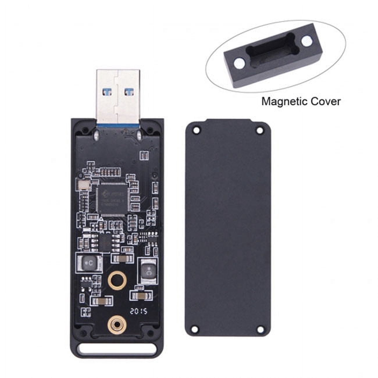 JSER USB 3.1 Gen2 10Gbps to NVME PCI-E M-Key Solid State Drive External Enclosure 2230/2242mm