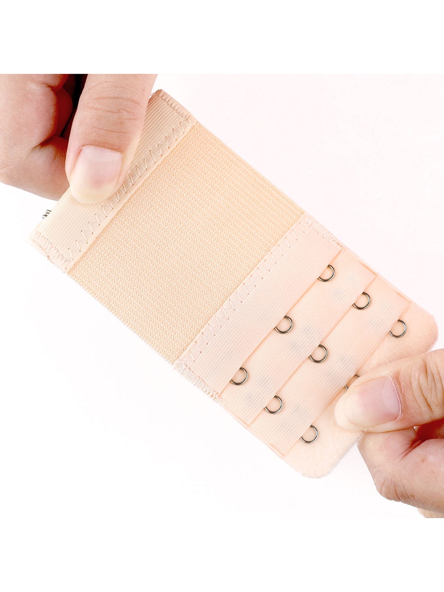 Unique Bargains 2 Pcs Bra Extenders Elastic Bra Strap Extension 3-Row 2/3/4 Hook