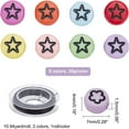 thumbnail image 2 of 1 Box DIY 8 Colors Stretch Bracelet Making Kit for Kid Including Flat Round Opaque with Ename Acrylic Beads Elastic Thread Mixed Color Acrylic Beads: 7x4mm Hole: 1.5mm 240g, 2 of 5