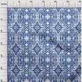 thumbnail image 3 of oneOone Rayon Medium Blue Fabric Ikat Craft Projects Decor Fabric Printed By The Yard 56 Inch Wide, 3 of 4
