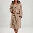 thumbnail image 3 of FAHUOMU Plush Hooded Robes For Women Cozy Warm Fleece Bath Robe With Pockets Winter Loose Fit Loungewear, 3 of 8