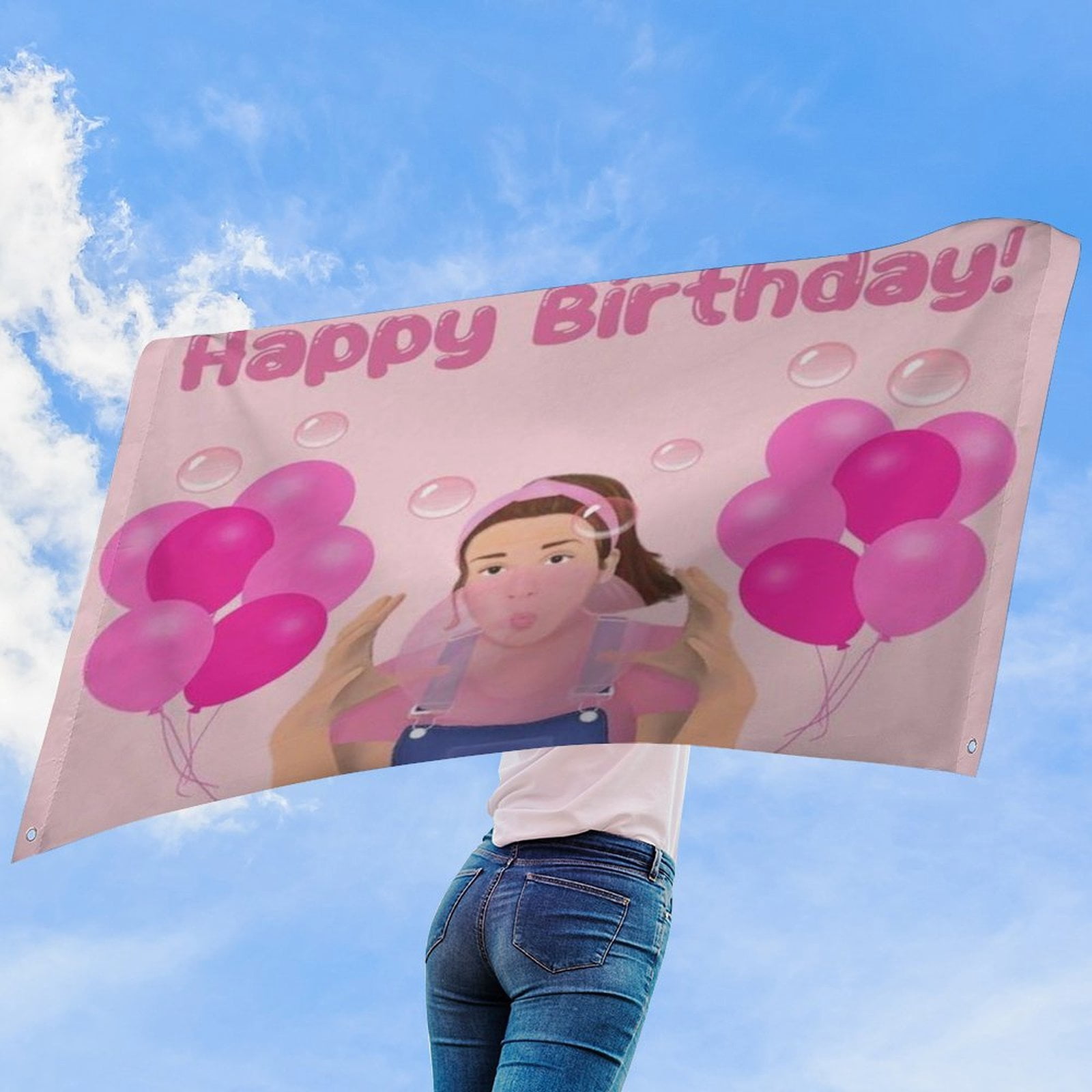 Ms. Rachel Funny flag college dormitory decoration outdoor party gifts travel photography events festivals 60x96 in