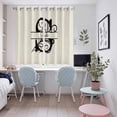 thumbnail image 5 of Letter S Kitchen Curtains 63 Inch Length, Monogram Words Grommet Top Bedroom Living Room Curtains, Light Filtering Cafe Curtain Drapes 2 Panels Set 104''x63'', 5 of 9