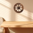 thumbnail image 4 of HERFIER Rustic Wooden Wagon Wheel Wall Hanging Decor for Home, Cabin, or Farmhouse, 25x25cm Vintage Style, 4 of 9