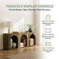 thumbnail image 5 of Tribesigns 63" Farmhouse Console Table, Wooden Entryway Table with 2-Tier Storage Shelf, Cabinets for Living Room, Bedroom, Brown, 5 of 9