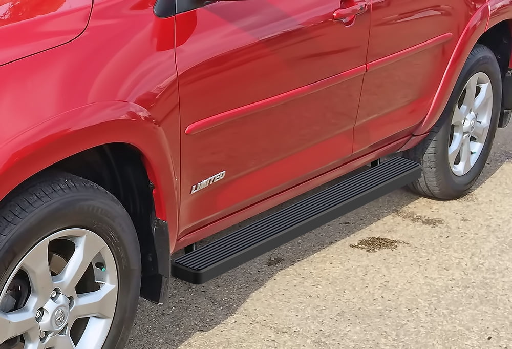 APS Black Powder-Coated Running Boards For 2001-2007 Ford Escape – 5-Inch Wide Side Steps, Stainless Steel