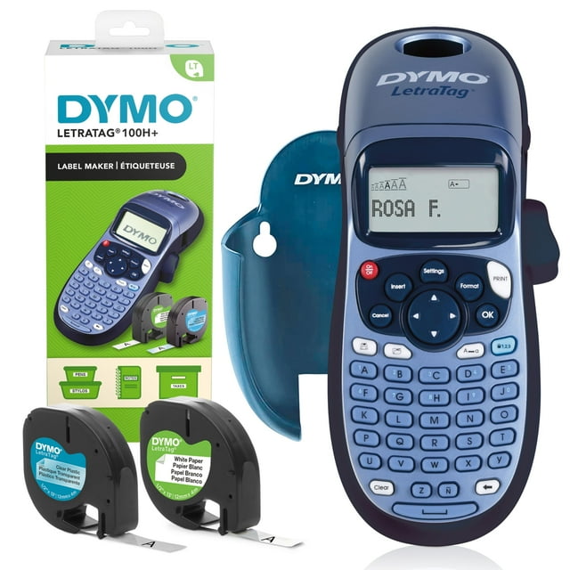 Rotuladora DYMO LetraTag LT-100H con 2 rollos de cinta