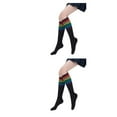 thumbnail image 1 of Sonducket Cómodos calcetines hasta la rodilla para niñas - Diseñados para usar Calcetines de tubo medio de punto suaves y transpirables para Negro Negro Talla única 2Conjunto, 1 of 6