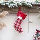thumbnail image 1 of Calcetines navideños de Papá Noel, muñeco de nieve, alce, bolsa de regalo de dulces, adorno colgante, 1 of 4