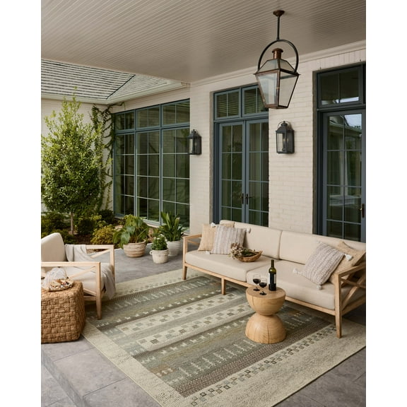 Loloi Saylor Ivory / Earth Indoor/Outdoor Area Rug