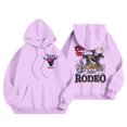 thumbnail image 1 of Unisex Retro 90s Western Cowboy Print Denim Style Hooded Sweatshirt, 1 of 7