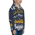 thumbnail image 3 of Kll Unisex Kids Boys Girls Hooded Pocket Pullover Hoodies-Let The Adventure Begins, 3 of 9