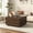 Walnut 31.5", variant on 47" Farmhouse Square Coffee Table with 4 Storage Drawers, Rustic Wood Center Table for Large Living Room & Sectional Sofa, Modern Floating Base Design