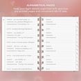 thumbnail image 3 of xianyou-Password Book Spiral \u2013 Mini Internet Address & Password Organizer with Laminated Alphabetical Tabs \u2013 Small Password Keeper Journal \u2013 Hardcover, Pocket Size, 4.7x5.7\u201d (Rose, 3 of 4