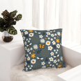thumbnail image 5 of Wukai Flowers and Bee Premium Polyester Fleece Pillow Covers with Hidden Zipper Closure,Luxuriously Soft and Durable-12"x12", 5 of 7