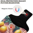 thumbnail image 3 of Haosy Lemons Wine Leaves Golf Mallet Putter Cover Strong Magnetic Leather Golf Club Headcover Closure, 3 of 7