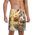thumbnail image 6 of Mens Pajama Shorts, cute panda sunflower Sleep Shorts Men Pajama Bottoms Lounge PJ Shorts with Pockets, 6 of 6