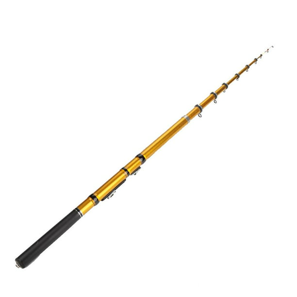 Qiilu Fishing Pole, Mini Glass Fiber Telescopic Ultra-light Casting Rock  Sea Fishing Rod Pole Gold , Casting Fishing Rod 