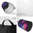 thumbnail image 2 of Balery Cosmic Cat Psychedelic Journey Cesta de ropa redonda con asas, impermeable, independiente, para ropa, juguetes, dormitorio y familia-Small, 2 of 6