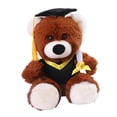 thumbnail image 1 of Peluche de graduación, muñeco de peluche con sombrero, juguete de peluche de graduación oso café, 1 of 9