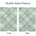 thumbnail image 3 of SKYSONIC Easter Colors Tartan Plaid and Gingham Double-Sided Printed Garden House Sports Flag 12x18in Polyester Decorative Flags for Courtyard Garden Flowerpot, 3 of 7
