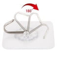 thumbnail image 2 of 40 Packs Clear Adhesive Hooks  15 kg (Max) Transparent Reusable Seamless Hooks Sticky Hangers with Stainless Hooks (Transparent), 2 of 7