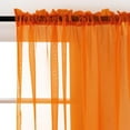 thumbnail image 2 of SpaceDresser Basic Rod Pocket Sheer Voile Window Curtain Panels Orange 2 Panels 52 Width 84 Inch Long for Kitchen Bedroom Children Living Room Yard(Orange,52 W x 84 L), 2 of 9