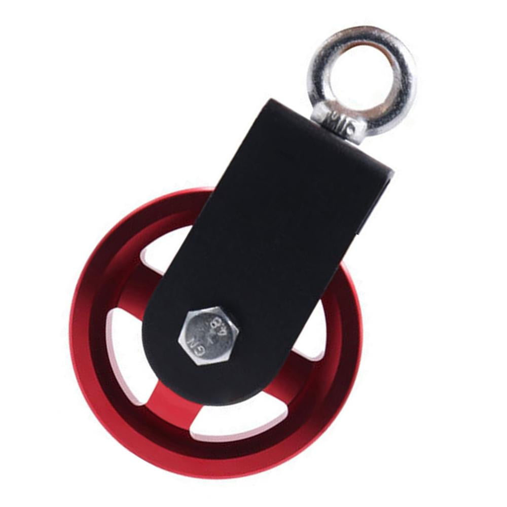 Fitness Cable Pulley Gym Pulley System Steel Wire Hanging Pulley Ultra-Quiet 840 Pounds Bearing Weight Convenient Installation Aluminum Alloy Rust Protection Sliding Doors Rolling Gates