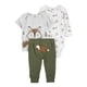 thumbnail image 1 of Set 3pzs c/pantalón Carter's Child of Mine Blanco Estampado Zorritos 3-6M, 1 of 4