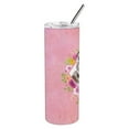 thumbnail image 2 of Carolines Treasures CK4152TBL20 20 oz Siberian Husky No.2 Pink Flowers Double Walled Stainless Steel Skinny Tumbler, 2 of 3