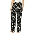 thumbnail image 3 of Uemuo Daisy Pattern Women's Wide Leg Palazzo Lounge Pants with Pockets Light Weight Loose Comfy Casual Pajama Pants-XX-Large, 3 of 9