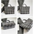thumbnail image 4 of Sac Fourre-Tout en PVC à Carreaux Rouges de Noël pour Femmes, Grand Sac à Main en Plastique avec Impression de Lettres, Sac de Travail Spacieux, Cadeau de Noël, 4 of 8