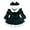 Green, variant on Christmas Outfit for Baby Girl Santa Romper Dress Bow Headband Set 1-18M