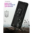 thumbnail image 2 of Dteck for Samsung Galaxy Z Fold 3 Case with Built in Metal Plate on Back Stand Ring [Kickstand Feature] Magnet Leather Phone Cover for Men 2021 (Black), 2 of 8