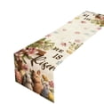 thumbnail image 2 of Uuiauoio Happy Easter Table Runner Bunny Rabbit Easter Eggs Flower Tablecloth Easter Spring Summer Party Decorations and Supplies for Home Kitchen Table, 2 of 7