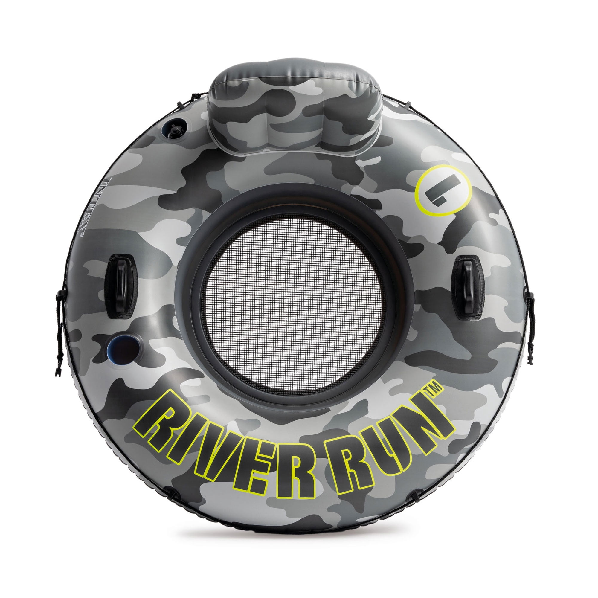 Intex River Run I Camo Inflatable Floating Tube Raft w/Cup Holders (6 Pack)