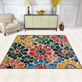 thumbnail image 2 of Yayeee Area Rugs for Living Room 6.7'x4.8' Indoor Non Slip Washable Bedroom Carpet, Dark Floral, 2 of 5