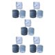 thumbnail image 1 of Guardurnaity 3 rollos de cinta de seda de gasa con flecos de 2.0 in x 5.0 ft para envolver regalos serie azul Type2, 1 of 1