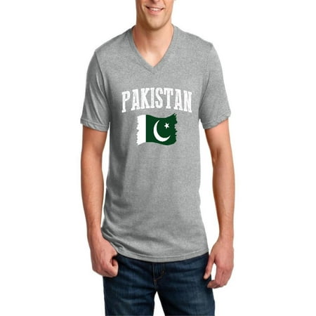 Pakistani Clothes - Pakistan Men V-Neck Shirts Ringspun Tee