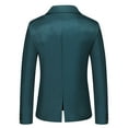 thumbnail image 4 of guisaled Men's Blazer Jackets Slim Fit One Button Lapel Trendy Tuxedo Jacket Wedding Dinner Prom Party Long Sleeve Casual Suit Coat, 4 of 6