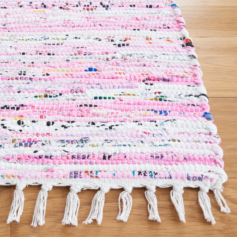 Safavieh Rag Rug RAR125E Light Pink - Multi 8' x 10' Area Rug