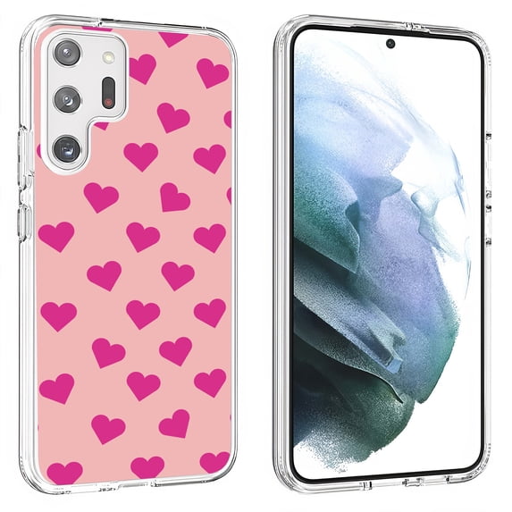 TalkingCase Slim Phone Case Compatible for Samsung Galaxy S23 Ultra 2023, Cute Pink Hearts Print, Lightweight, Flexible, USA