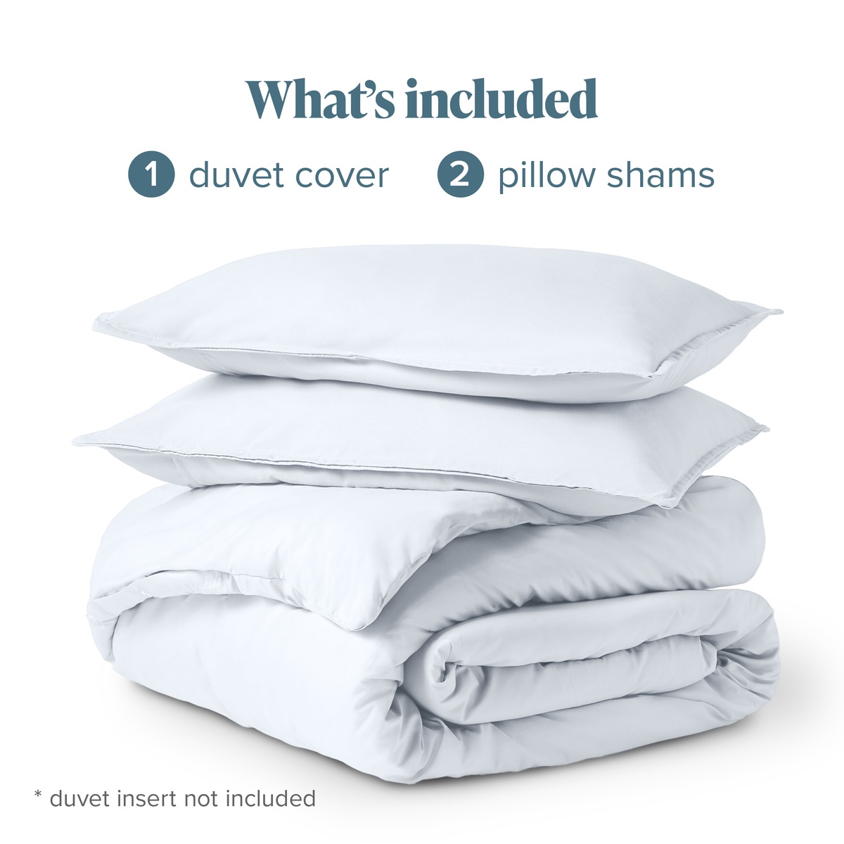 Bare Home Luxury Queen Duvet Cover Set, White photo 2