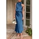 thumbnail image 4 of Vestido PRETTYGARDEN Verano 2025 Sin Mangas Azul Oscuro M, 4 of 7