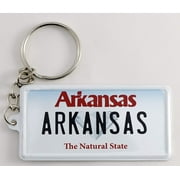 Arkansas License Plate Aluminum Ultra-Slim Rectangular Souvenir Keychain