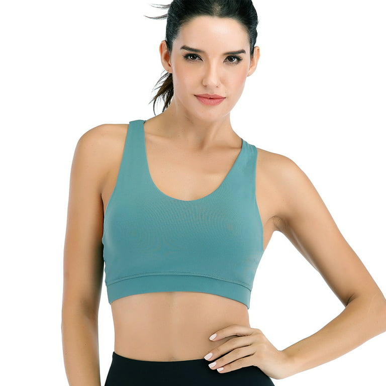 Elbourn Women's Sports Bras High Support Large Bust Crop Workout Tops For  WomenCrop Workout Tops For Women Comfy Padded Gym Yoga TopsPack of 3 